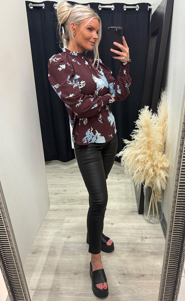 LOVE490-25 - bordeaux/leaf