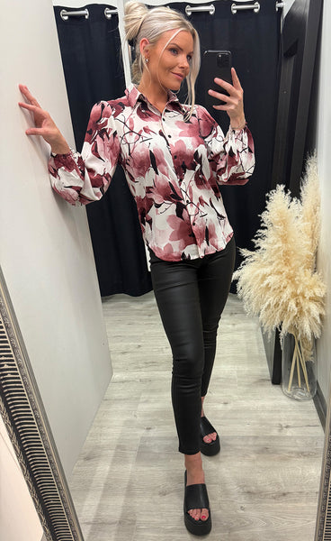 Ebbey shirt - blush flower