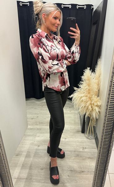 Ebbey shirt - blush flower