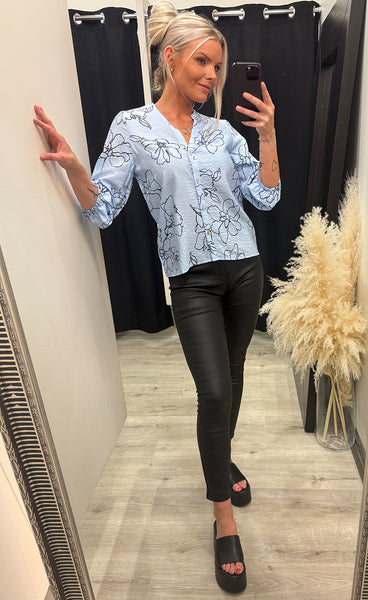 Viaba blouse - light blue/navy