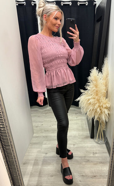 Uda blouse - dusty blush