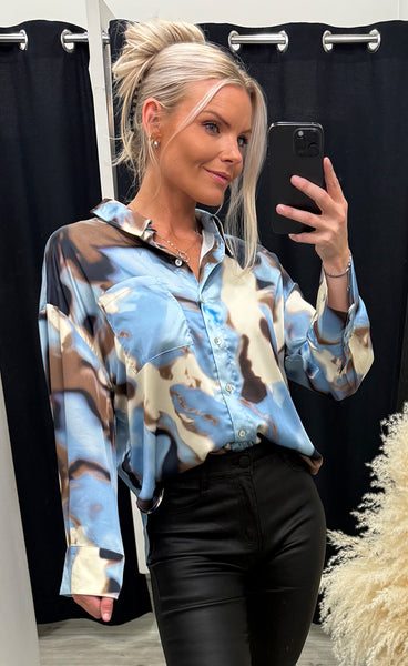 LOVE1432 - blue waterprint