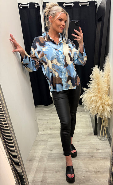 LOVE1432 - blue waterprint