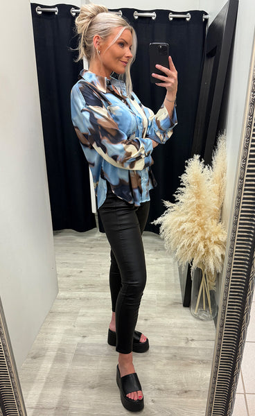 LOVE1432 - blue waterprint