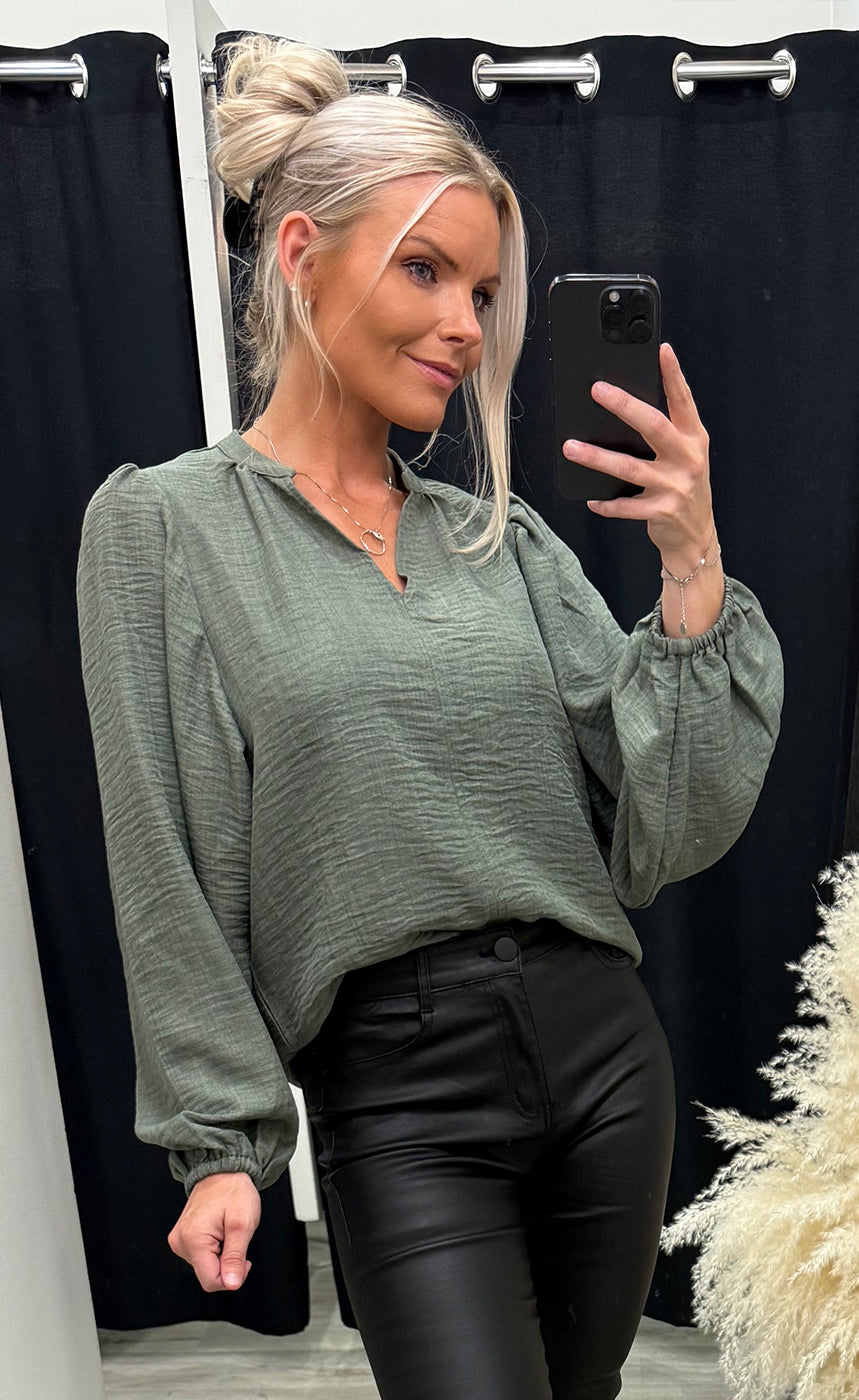 Kaitlyn blouse - greap leaf