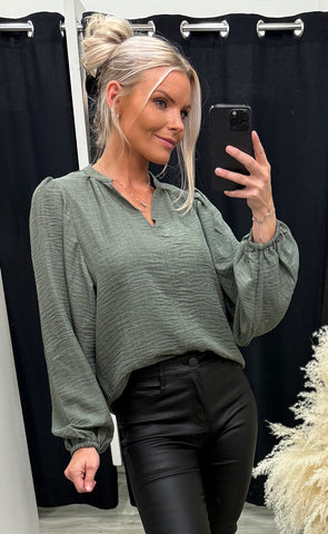 Kaitlyn blouse - greap leaf