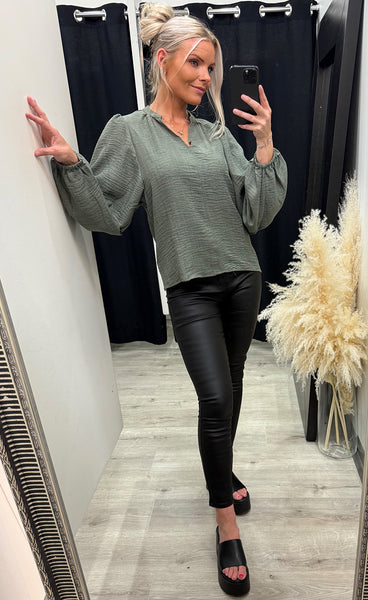 Kaitlyn blouse - greap leaf