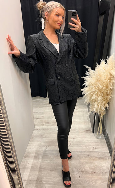 Lacey blazer - black