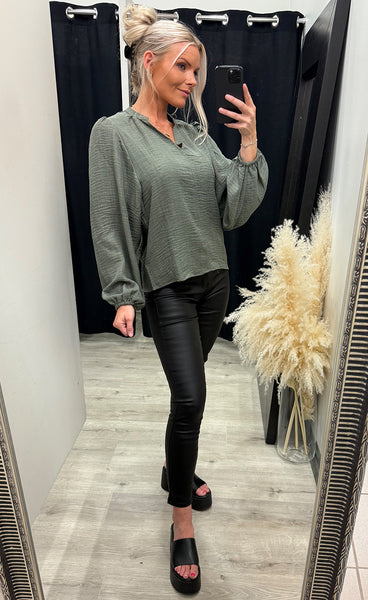 Kaitlyn blouse - greap leaf