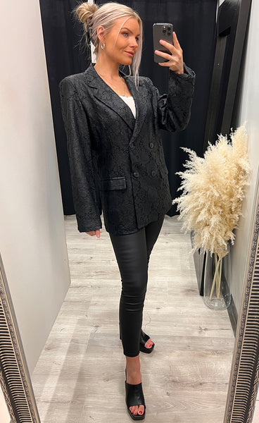 Lacey blazer - black