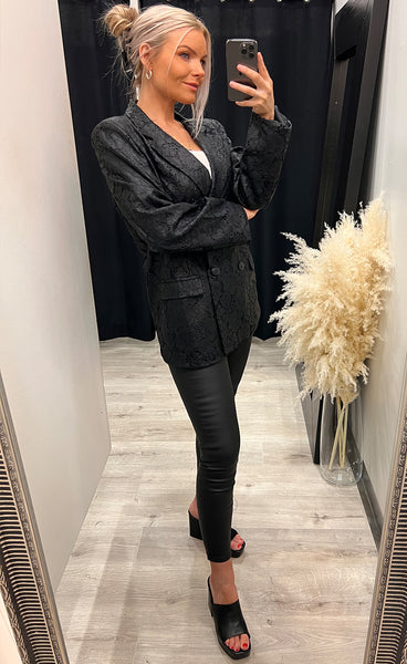 Lacey blazer - black