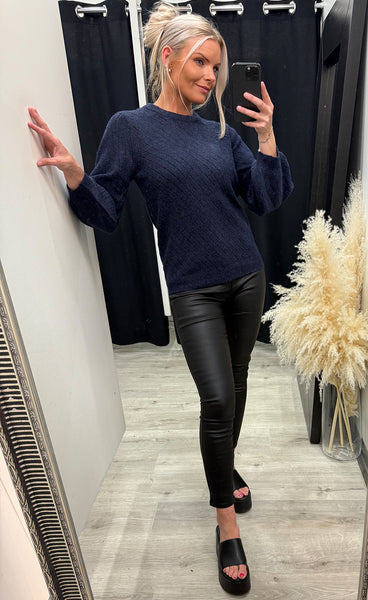 Jill knit pullover - dark navy