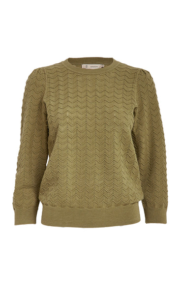Rosy 3/4 sleeve pullover - green