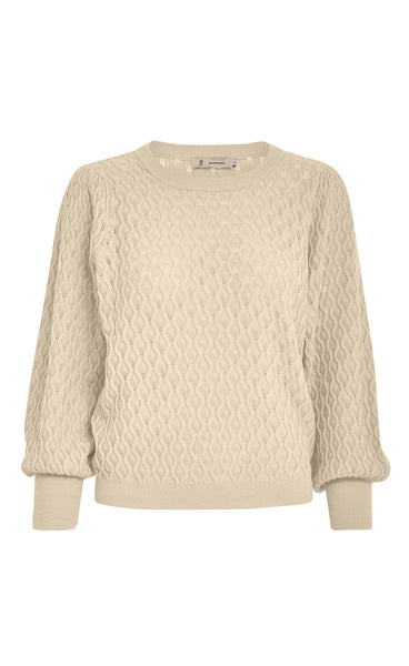 Rosalia puff sleeve knit - sand