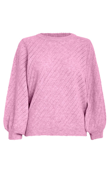 Jill knit pullover - mauve pink