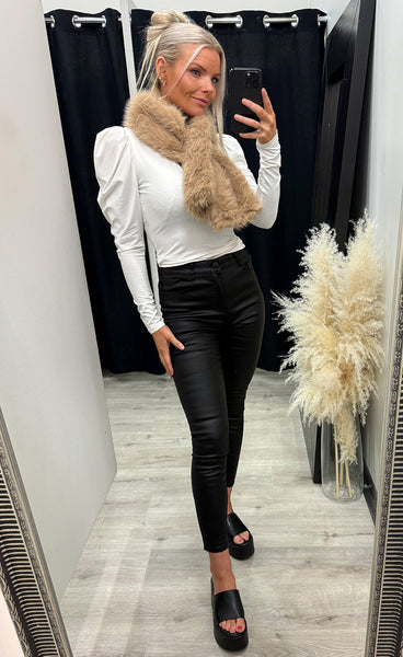 Victoria loðkragi - camel