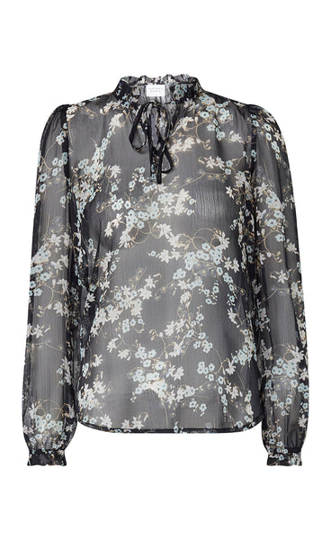Elza blouse - black/flower