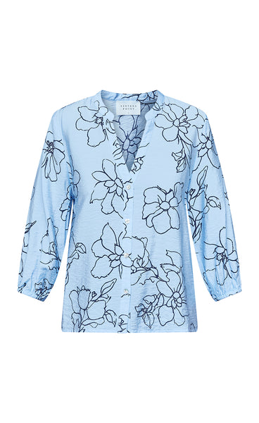 Viaba blouse - light blue/navy