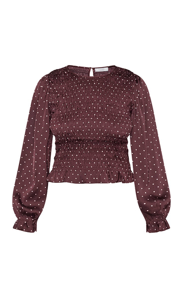 Nix blouse - bordeaux/dot