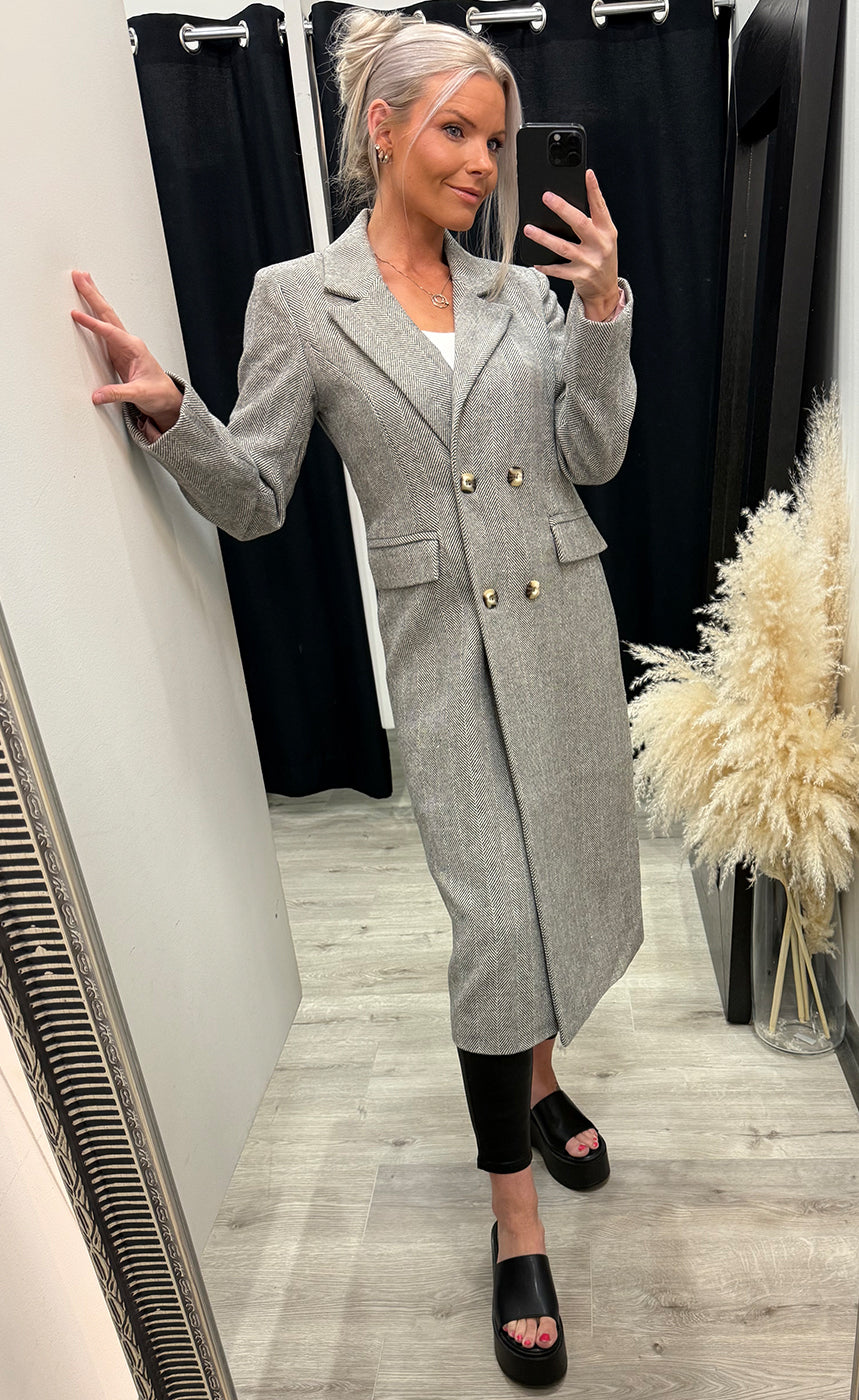 Nuraven coat - medium grey melange