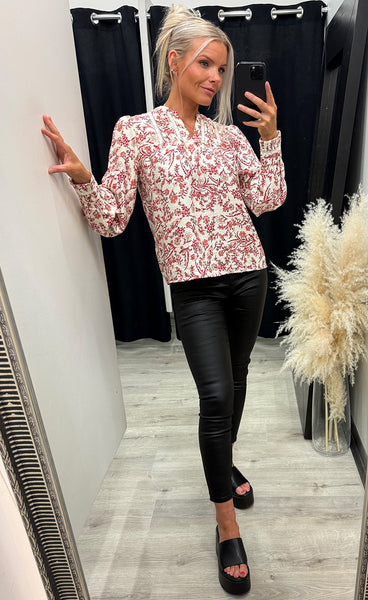 Abrina blouse - poppy red