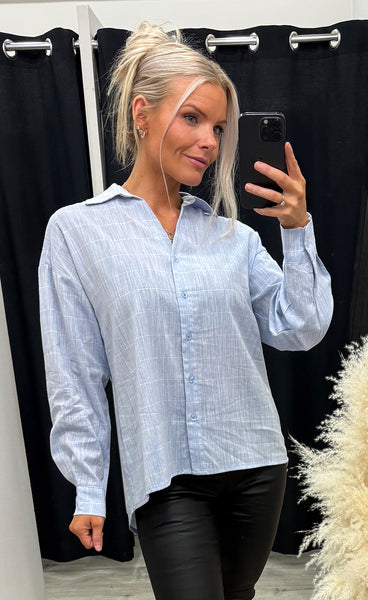 Alex lurex shirt - kentucky blue