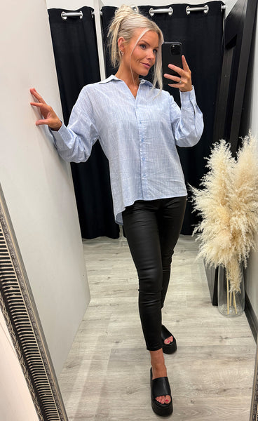 Alex lurex shirt - kentucky blue