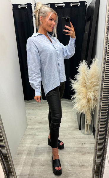 Alex lurex shirt - kentucky blue