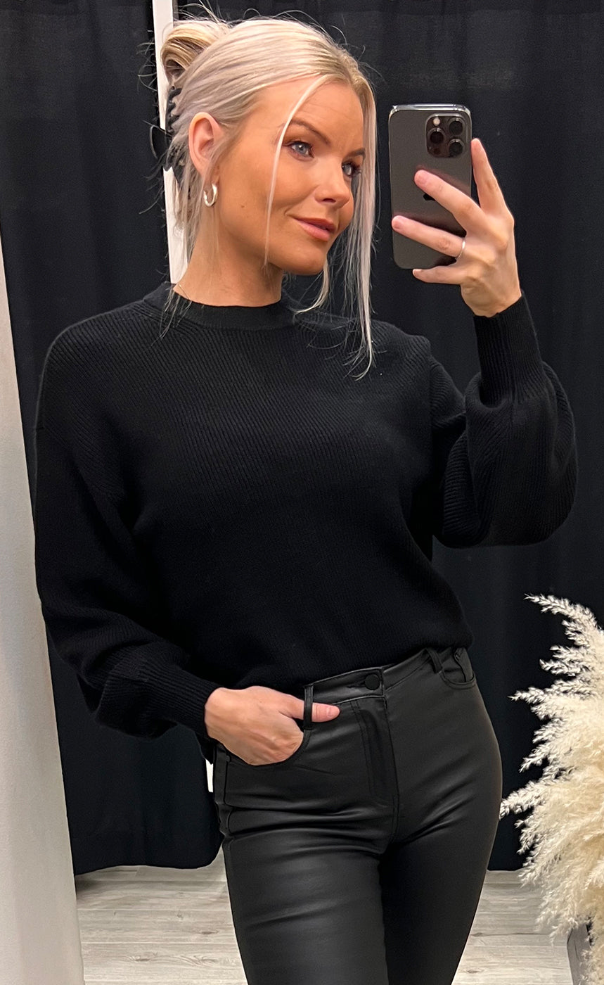 Acentia rachelle pullover - black