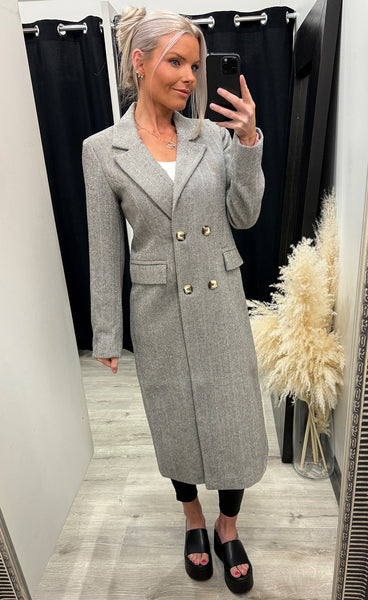 Nuraven coat - medium grey melange