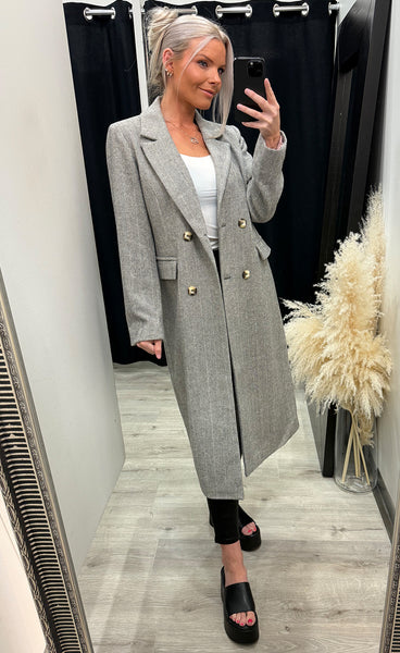 Nuraven coat - medium grey melange