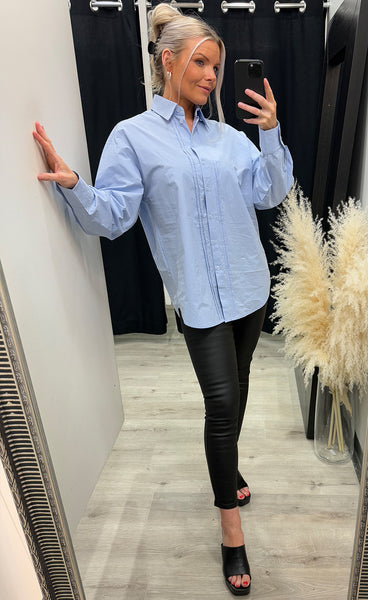 Fiona long shirt - allure blue