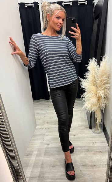 Josie tee 4 - navy stripe