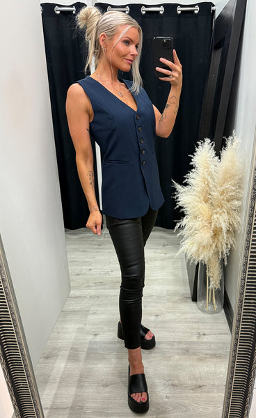 Abigail waistcoat 2 - navy melange