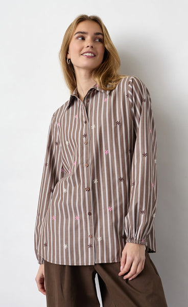 SP Istea shirt - brown stripes
