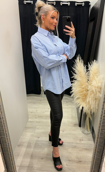 Fiona long shirt - allure blue