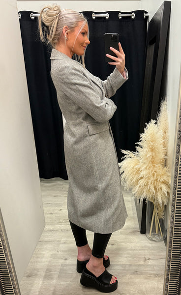 Nuraven coat - medium grey melange