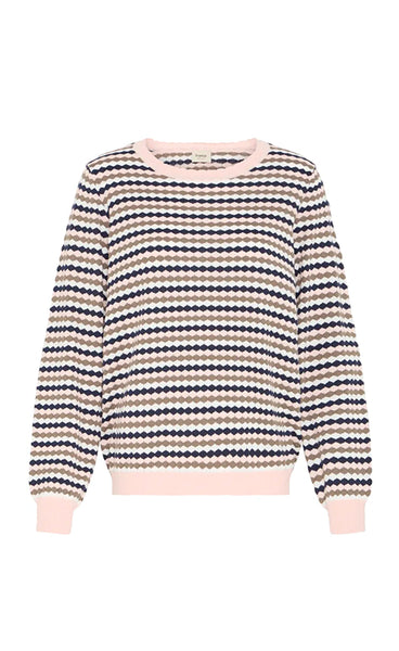Caia pullover 3 - rose smoke stripe