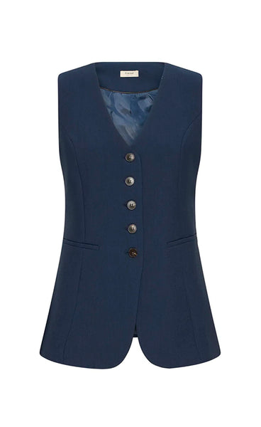 Abigail waistcoat 2 - navy melange