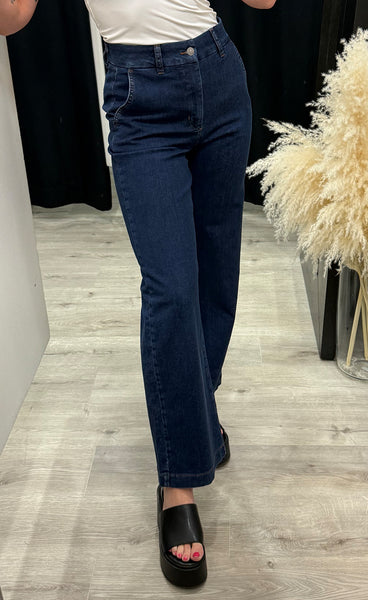 Nuamber short - dark blue denim