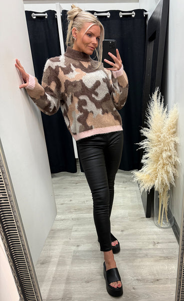 NÜMPH Nucamu pullover - black coffee