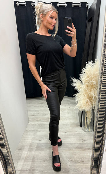 Olena wera ss tee - black