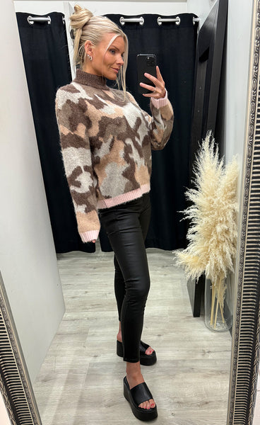 NÜMPH Nucamu pullover - black coffee