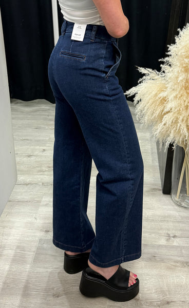 Nuamber short - dark blue denim