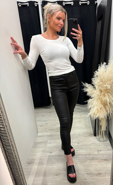 Ajour top - white