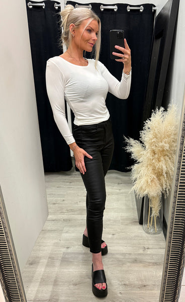 Ajour top - white