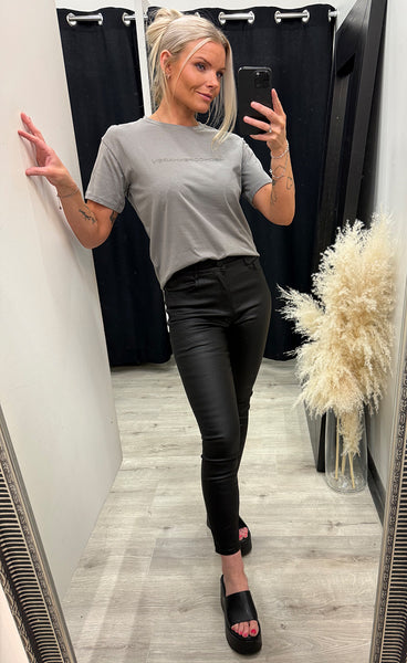 Liv organic logo tee - gray/gray