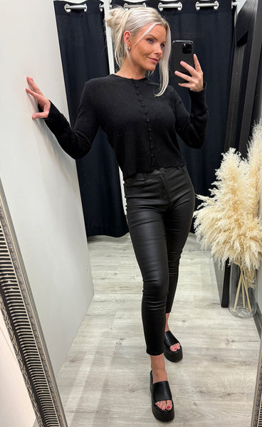 Lya knit cardigan - black