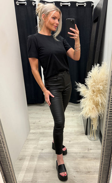 Krysta momi puff tee - black