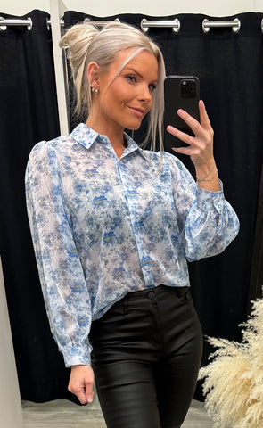 Yrsa blouse - light blue mix
